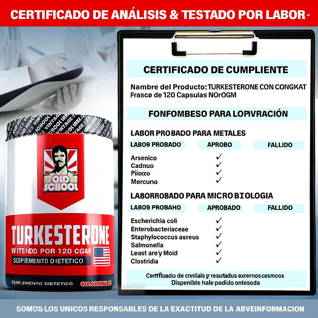 Turkesterona 120 Cápsulas – Fuerza y Crecimiento Muscular