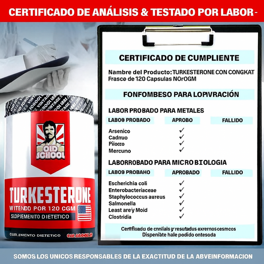 Turkesterona 120 Cápsulas – Fuerza y Crecimiento Muscular