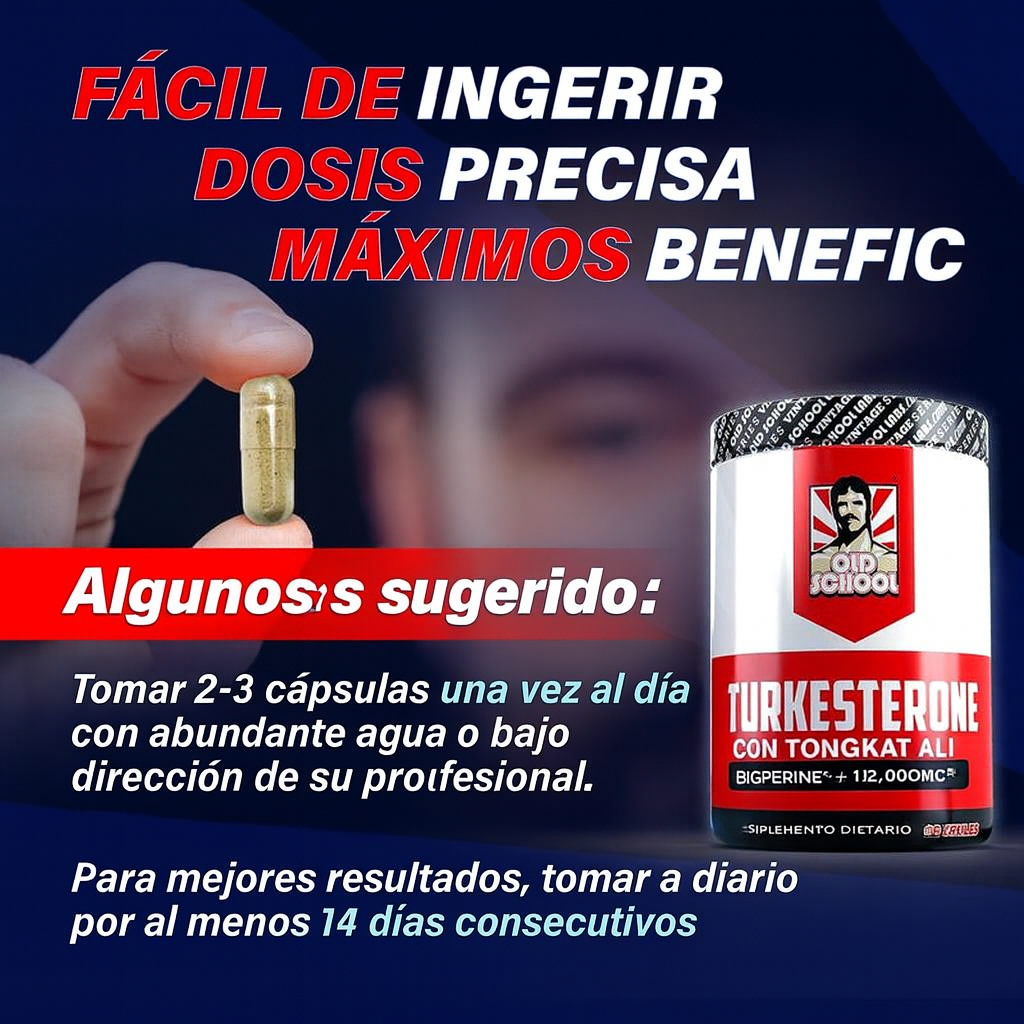 Turkesterona 120 Cápsulas – Fuerza y Crecimiento Muscular